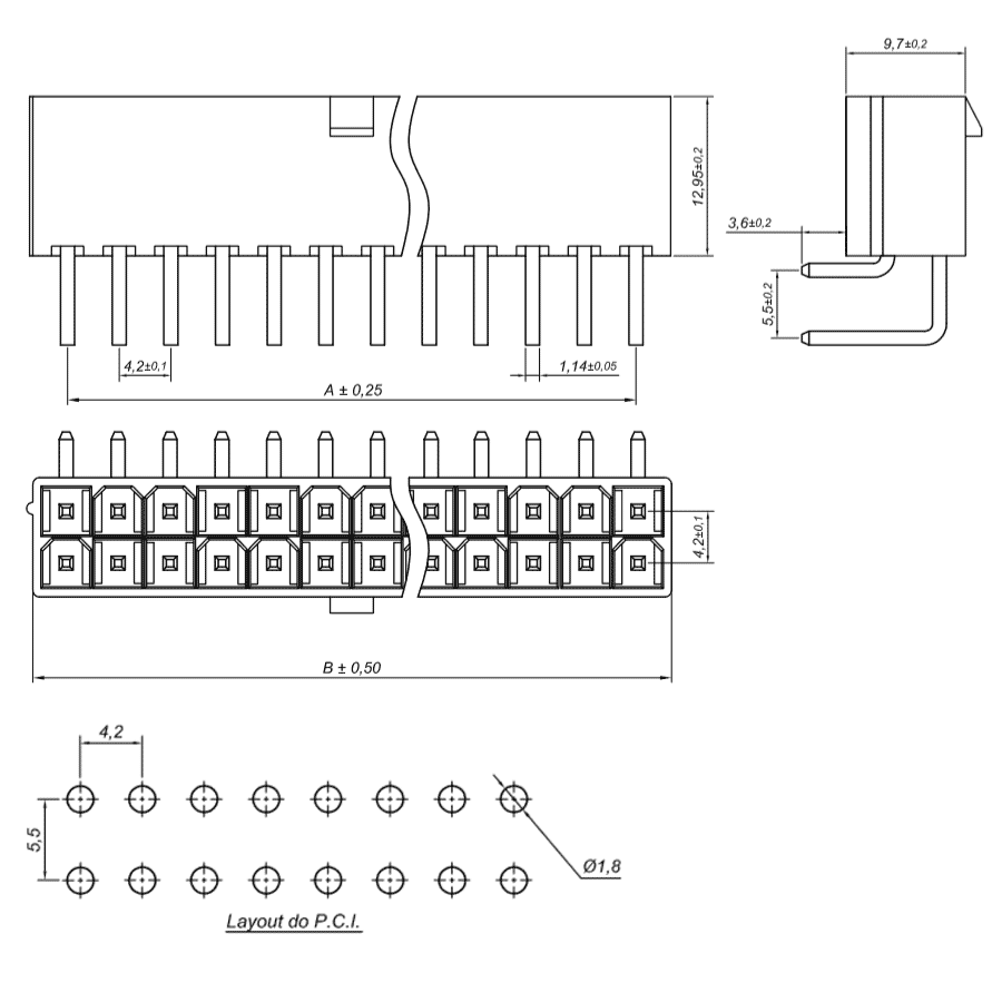 Conector Mini Fit Macho CTK-4201-N Conector Mini Fit Macho CTK-4201-N