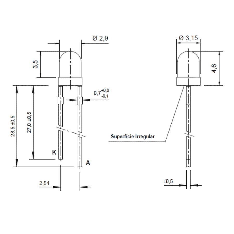 led-pth-2,9mm-laranja-soft led pth 2,9mm laranja soft