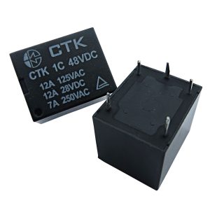 Relê Miniatura de Potência CTK 1C-12A-48VDC