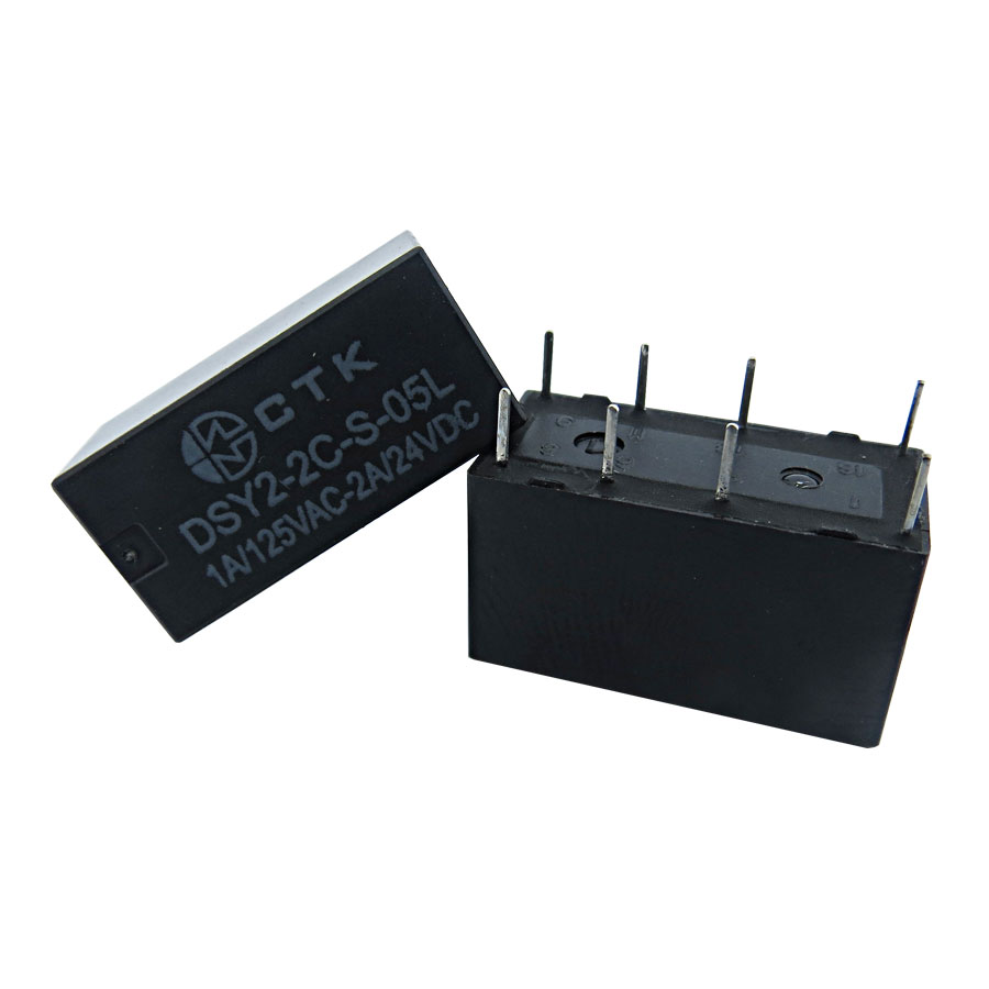 Relê Miniatura de Potência CTK DSY2-2C-S-05L Relê Miniatura de Potência CTK DSY2-2C-S-05L