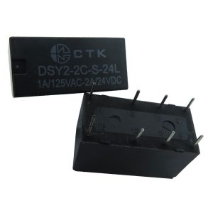 Relê Miniatura de Potência CTK DSY2-2C-S-24L