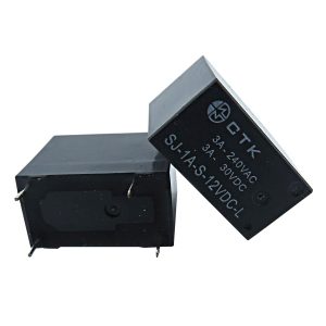 Relê Miniatura de Potência 1 contato normal aberto CTK SJ-1A-S-12VDC