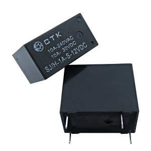 Relê Miniatura de Potência 1 contato normal aberto CTK SJH-1A-S-12VDC