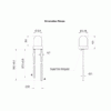 Led PTH 3mm verde encapsulamento verde difuso L1261