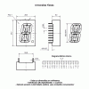 display led 16 segmentos alfanumerico azul 0.8 anodo comum D8X16AB-14BL