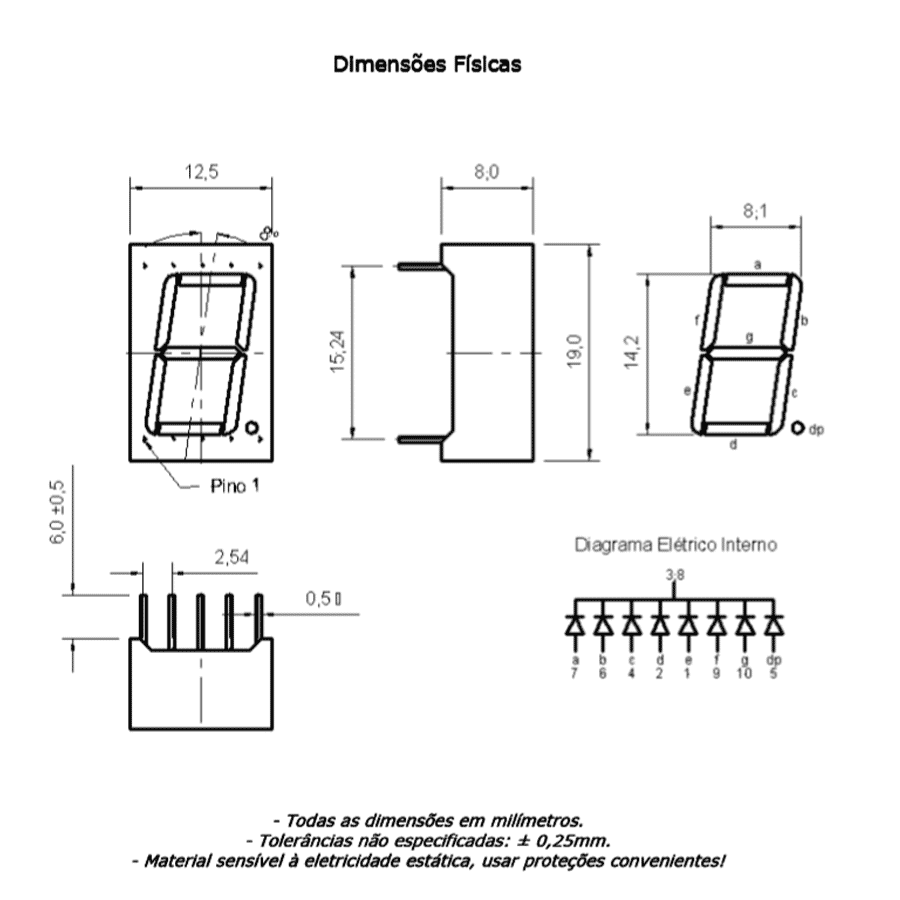 display-led-7-segmentos-verde-esmeralda-0.56-catodo-comum-D148K-15G3-TL6 display led 7 segmentos verde esmeralda 0.56 catodo comum D148K-15G3-TL6