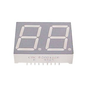 display led duplo 7 segmentos vermelho 0.8 anodo comum D2081ASR