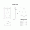 display led seta azul face cinza 57x36mm DSETA B 14BL