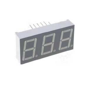 Display LED Triplo 7 Segmentos Vermelho 0.56" Anodo Comum Multiplexado - D3156ASR