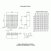 display matriz de pontos 0.8 vermelho 8x8 catodo D20881KUR