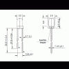 led pth 3mm amarela ambar encapsulamento amarela transparente L330T