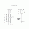 led pth 3mm amarela ambar encapsulamento hialino L330HU UYL
