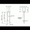 led pth 3mm azul encapsulamento hialino L730HU 14BL