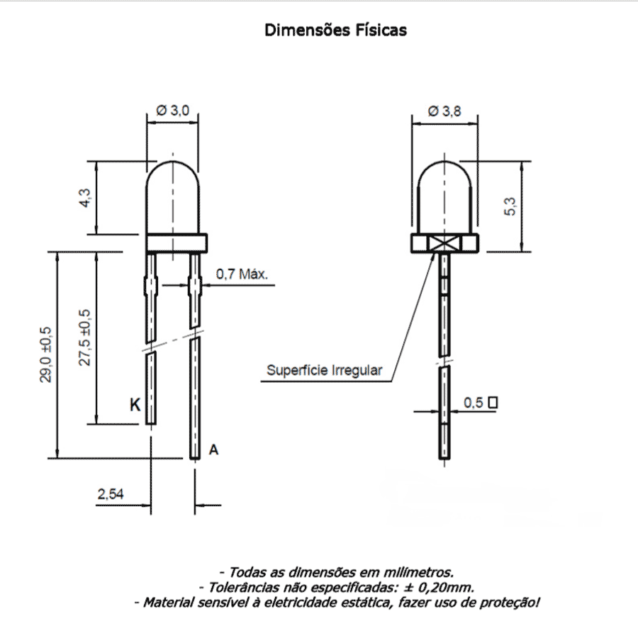 led-pth-3mm-branca-fria-encapsulamento-hialino-LIX30WHU-04CD led pth 3mm branca fria encapsulamento hialino LIX30WHU-04CD