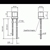 led pth 3mm contra conico amarela ambar encapsulamento hialino L1321HU UYB