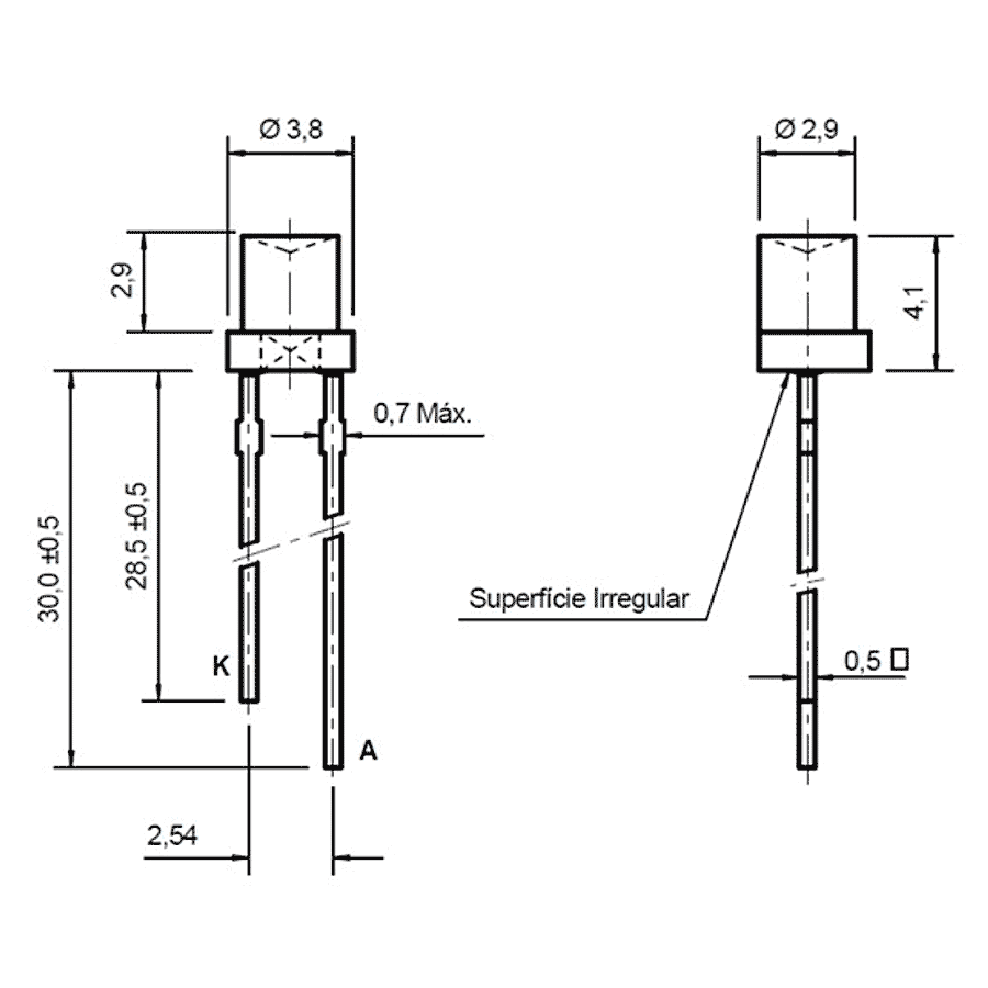 led-pth-3mm-contra-conico-amarela-ambar-encapsulamento-hialino-L1321HU-UYB led pth 3mm contra conico amarela ambar encapsulamento hialino L1321HU UYB