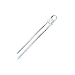 led pth 3mm vermelha alaranjada encapsulamento hialino l430hu uorb