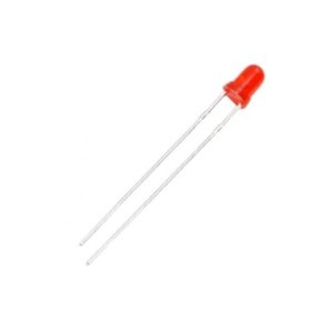 LED PTH 3mm Vermelha Alaranjado Encapsulamento Vermelho Difuso - L134-URS