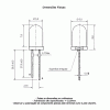 led pth 5mm amarela ambar encapsulamento hialino L321HU UYB
