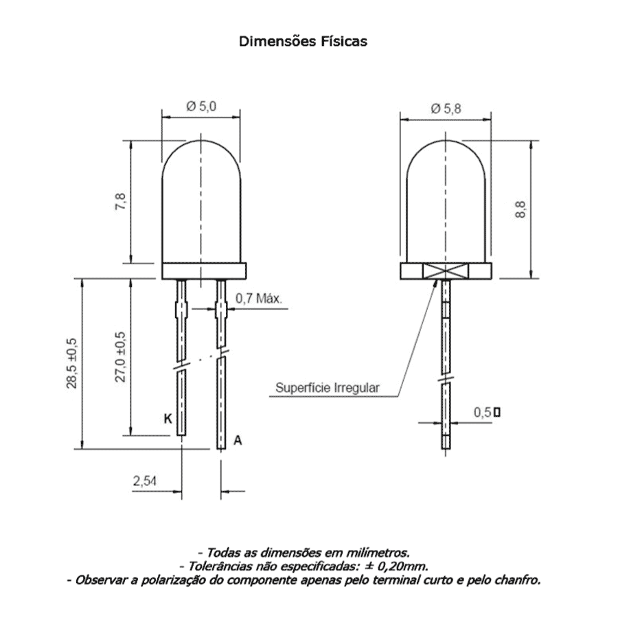led-pth-5mm-amarela-ambar-encapsulamento-hialino-L321HU-UYB led pth 5mm amarela ambar encapsulamento hialino L321HU UYB