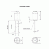 led pth 5mm amarela ambar encapsulamento hialino topo diamante l321dh 2
