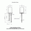 led pth 5mm azul encapsulamento azul difuso L721U 14BL ONL