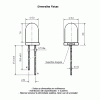 LED PTH 5mm Branca Fria Encapsulamento Hialino - LI120WHU-08CD-HT