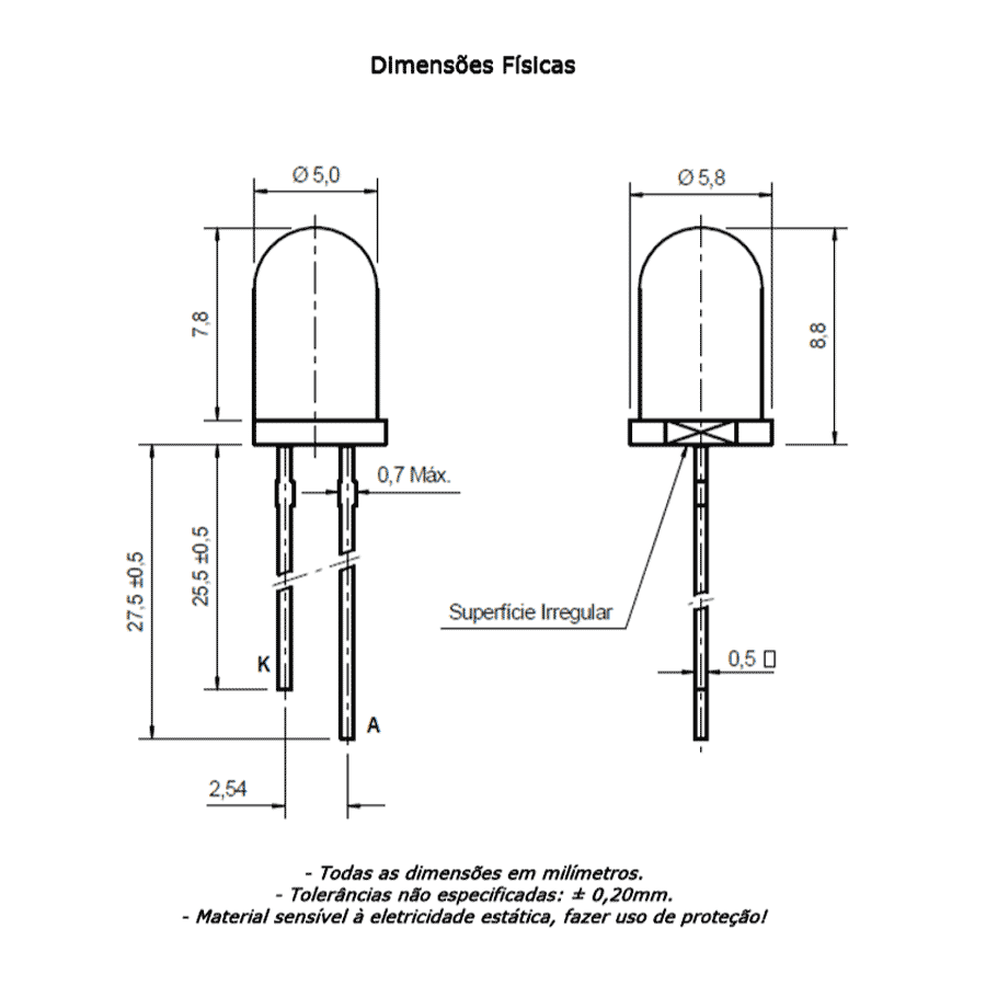 led-pth-5mm-branca-fria-encapsulamento-hialino-LI120WHU-08CD-HT LED PTH 5mm Branca Fria Encapsulamento Hialino - LI120WHU-08CD-HT