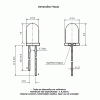 LED PTH 5mm Branca Fria Encapsulamento Hialino - LI120WHU-18CD-HT