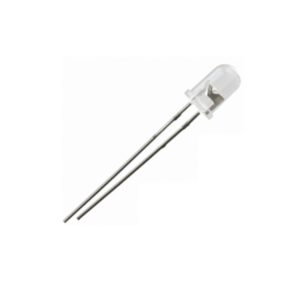 LED PTH 5mm Branca Fria Encapsulamento Hialino