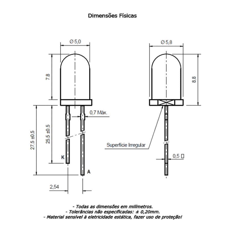 led-pth-5mm-branca-fria-encapsulamento-hialino-LI120WHU-18CD-HT LED PTH 5mm Branca Fria Encapsulamento Hialino - LI120WHU-18CD-HT