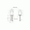 led pth 5mm conico vermelha encapsulamento hialino L421HC URS 2