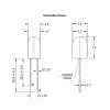 led pth 5mm eliptico azul encapsulamento hialino L721HUOV 14BL