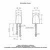led pth 5mm eliptico vermelha encapsulamento hialino L421HVO UORB H1