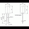 led pth 5mm laranja encapsulamento hialino L821HU UO