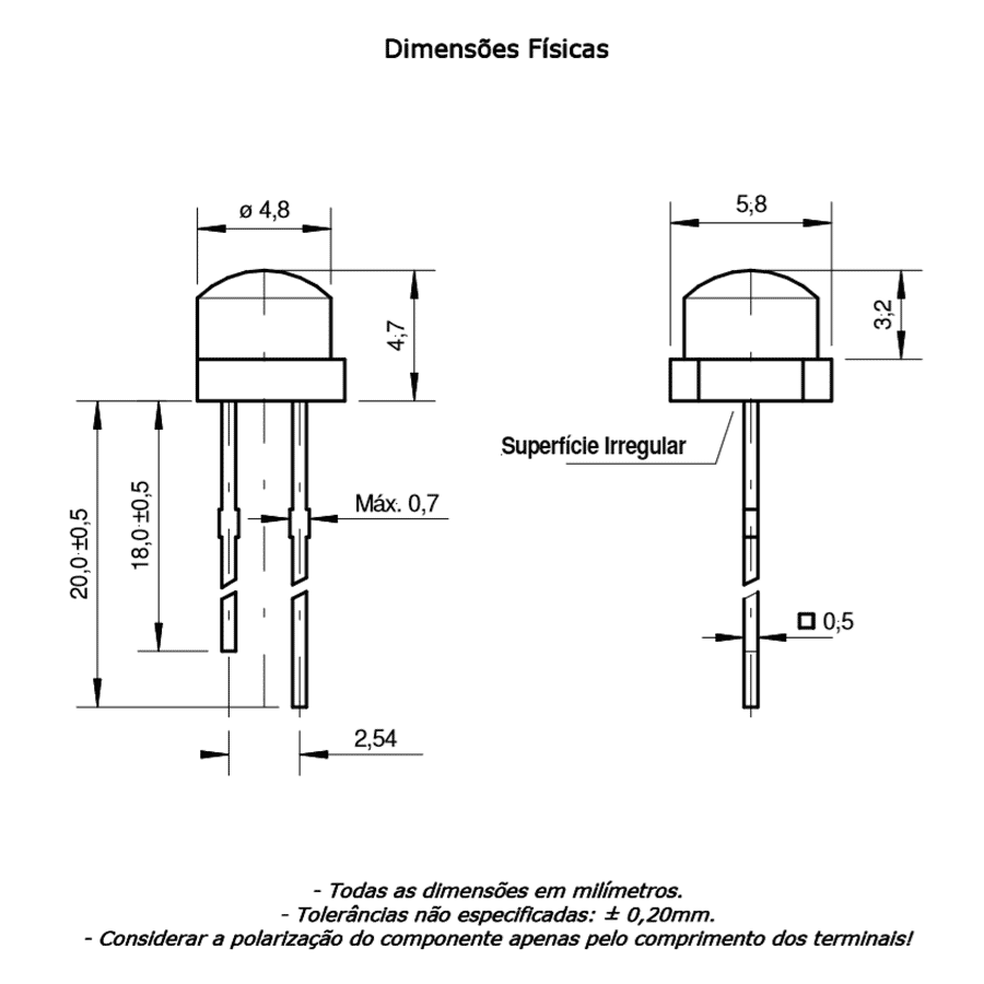 led-pth-5mm-perfil-baixo-amarela-encapsulamento-hialino-L2351HU-L4-UYL-TC20 led pth 5mm perfil baixo amarela encapsulamento hialino L2351HU L4 UYL TC20