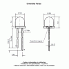 led pth 5mm perfil baixo branca fria encapsulamento hialino terminal curto LI120WHU-LP-5CDHG-TC