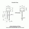 led pth 5mm perfil baixo verde esmeralda encapsulamento hialino L2251EGHU L4 15G3 TC20