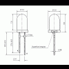 led pth 5mm verde amarelado encapsulamento hialino L221HU UYG