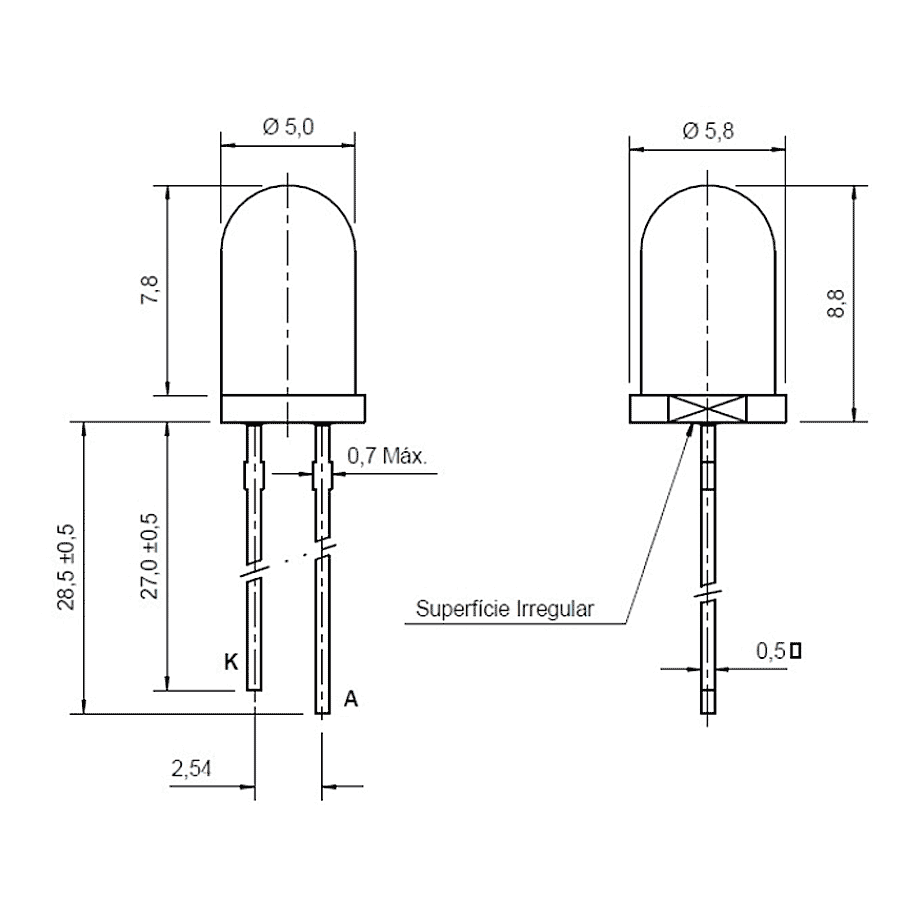 led-pth-5mm-verde-amarelado-encapsulamento-hialino-L221HU-UYG led pth 5mm verde amarelado encapsulamento hialino L221HU UYG