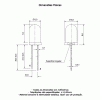 led pth 5mm verde puro encapsulamento hialino L221PGHU 14GL