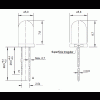 led pth 5mm vermelha encapsulamento branco leitoso L621L