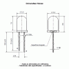 led pth 5mm vermelha encapsulamento hialino L421HU UORB