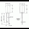 led pth 5mm vermelha encapsulamento hialino L621H