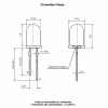 led pth 5mm vermelha encapsulamento hialino angulo fechado - LI421HU10-UOR