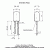 led pth 5mm vermelha encapsulamento vermelho semi difuso L2411OVSD UOR