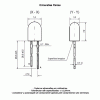 led pth 5mm vermelha encapsulamento vermelho semi difuso com stopper L2411OVSD UORB H2