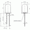 led pth 5mm vermelha encapsulamento vermelho semi difuso li123 urs