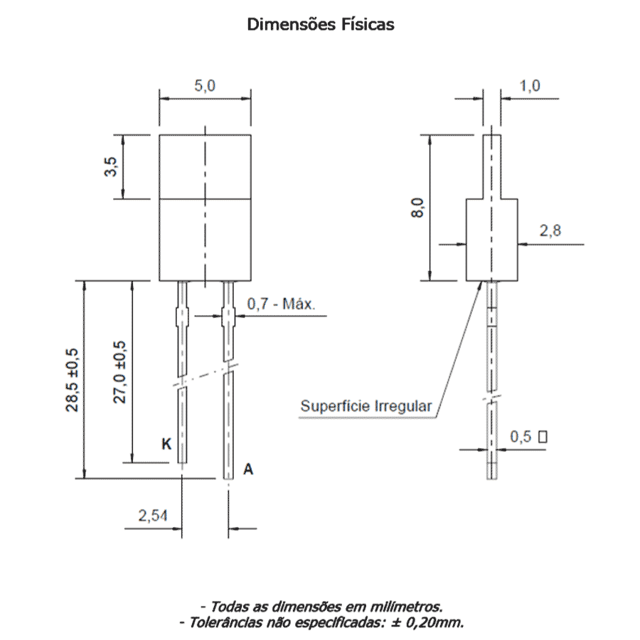 led-pth-retangular-amarela-encapsulamento-amarelo-difuso-L2381 led pth retangular amarela encapsulamento amarelo difuso