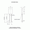 led pth retangular amarela encapsulamento amarelo difuso
